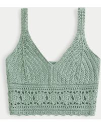 Hollister - Crop Crochet-style Bralette - Lyst