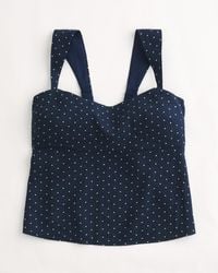 Hollister - Linen-blend Open-back Top - Lyst