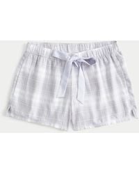 Hollister - Flannel Tie Shorts - Lyst