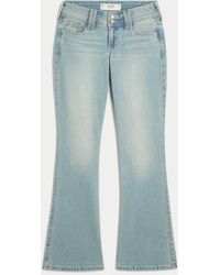 Hollister - Low-rise Light Wash Bootcut Jeans - Lyst