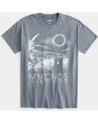Hollister - Oversized Mykonos Greece Graphic Tee - Lyst