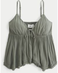 Hollister - Easy Shine Ruffle Babydoll Top - Lyst