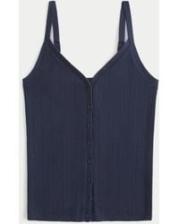 Hollister - Button Front Sweater Tank - Lyst