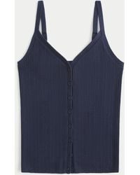 Hollister - Button Front Sweater Tank - Lyst