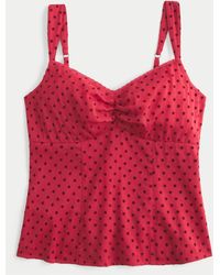 Hollister - Lace Trim Chiffon Tank - Lyst
