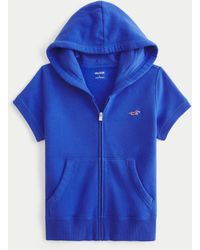 Hollister - Hollister Feel Good Short-sleeve Zip-up Hoodie - Lyst