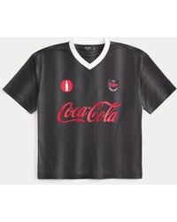 Hollister - Boxy Coca-cola Graphic Soccer Jersey - Lyst