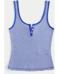 Hollister - Always Cozy Rib Henley Tank - Lyst