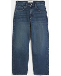Hollister - Dark Wash Skater Baggy Jeans - Lyst