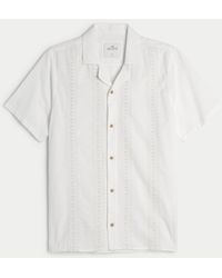 Hollister - Short-sleeve Pattern Button-through Shirt - Lyst