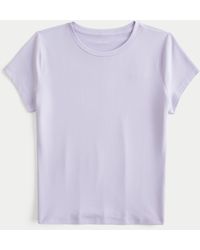 Hollister - Seamless Fabric Crew Baby Tee - Lyst