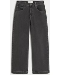 Hollister - Washed Black Super Baggy Jeans - Lyst