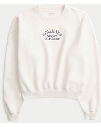 Hollister - Easy Logo Graphic Crew Sweatshirt - Lyst