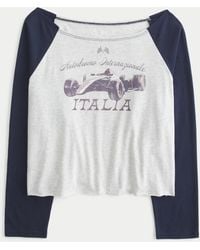 Hollister - Oversized Long-sleeve Racing Graphic Tee - Lyst