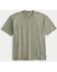 Hollister - Schweres kastiges T-Shirt mit Rundhalsausschnitt - Lyst