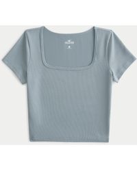 Hollister - Ribbed Seamless Fabric Square-neck Top - Lyst