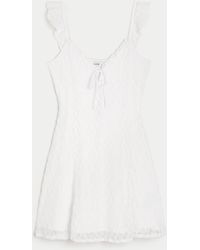 Hollister - All-over Lace Mini Dress - Lyst