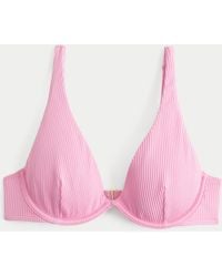 Hollister - Rib High Apex Underwire Bikini Top - Lyst