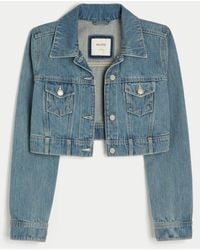 Hollister - Crop Mini Denim Jacket - Lyst