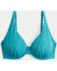 Hollister - Curvy Rib High Apex Underwire Bikini Top - Lyst