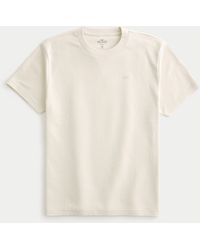 Hollister - Relaxed Textural Grid Icon Crew T-shirt - Lyst