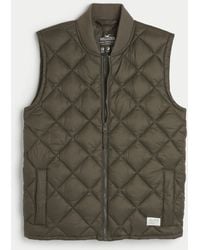 Hollister - Ultimate Diamond-quilted Puffer Vest - Lyst