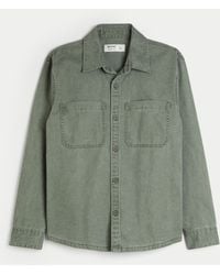 Hollister - Relaxed Denim Overshirt - Lyst