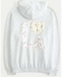 Hollister - Oversized I Heart La Graphic Hoodie - Lyst