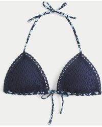 Hollister - Crochet-style Triangle Bikini Top - Lyst
