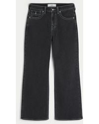 Hollister - Black Baggy Bootcut Jeans - Lyst