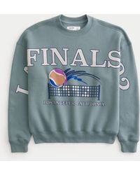 Hollister - Kastiges Sweatshirt mit Rundhalsausschnitt und LA Finals Tennis-Grafik - Lyst