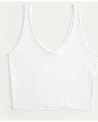 Hollister - Ribbed Seamless Fabric V-neck Tank - Lyst