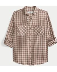 Hollister - Oversize-Flanellhemd - Lyst