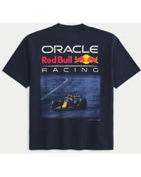 Hollister - Schweres, kastiges Tee mit Oracle Red Bull Racing-Grafik - Lyst