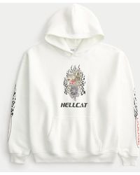 Hollister - Hollister Feel Good Hoodie mit Dodge Hellcat-Grafik in kastiger Passform - Lyst