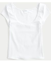 Hollister - Must-have Basics Scoop/crew T-shirt - Lyst