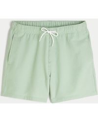 Hollister - Mid-thigh Seersucker Swim Trunks - Lyst