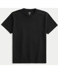 Hollister - Lässiges strukturiertes T-Shirt mit Rundhalsausschnitt - Lyst