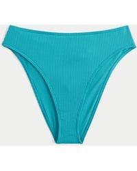 Hollister - Curvy High-leg High-waist Rib Cheeky Bikini Bottom - Lyst