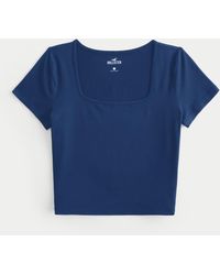 Hollister - Soft Stretch Seamless Fabric Square-neck T-shirt - Lyst