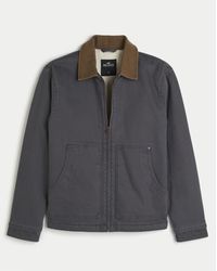 Hollister - Faux Shearling-lined Workwear Jacket - Lyst