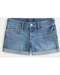 Hollister - Low Rise Jeans-Shorts in mittlerer Waschung - Lyst