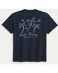 Hollister - Relaxed Saint Tropez France Graphic Tee - Lyst