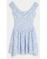 Hollister - Schulterfreies Minikleid mit asymmetrischem Saum - Lyst