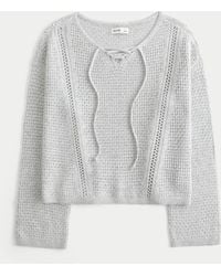 Hollister - Stitchy V-neck Sweater - Lyst