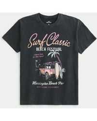 Hollister - Oversized Surf Classic Beach Festival Graphic Tee - Lyst