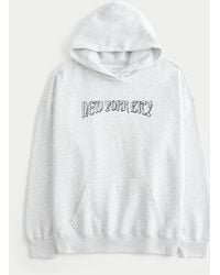 Hollister - Oversized-Hoodie mit New York City-Grafik - Lyst