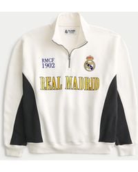 Hollister - Real Madrid Cf Graphic Quarter-zip Sweatshirt - Lyst