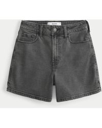 Hollister - Ultra High-rise Washed Black 90s Denim Shorts 5" - Lyst