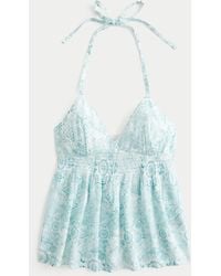 Hollister - Halter Babydoll Top - Lyst